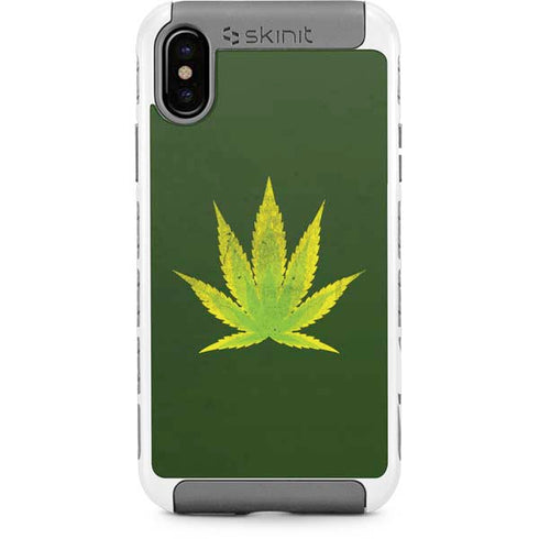 Marijuana Leaf Light Green iPhone Cases